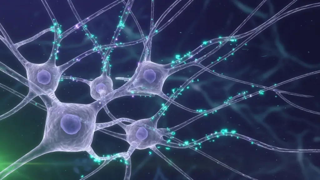 Illustration de neurones connectés, pour un article sur l'inversion des dégâts d'Alzheimer chez la souris