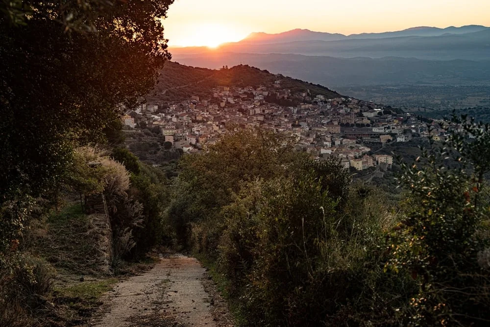 Coucher de soleil sur Bolotana